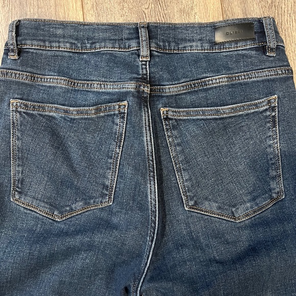 DL1961 Bridget Boot Highrise 31.5 Jeans Raw Edge Size 29 Dark Wash - Picture 6 of 9